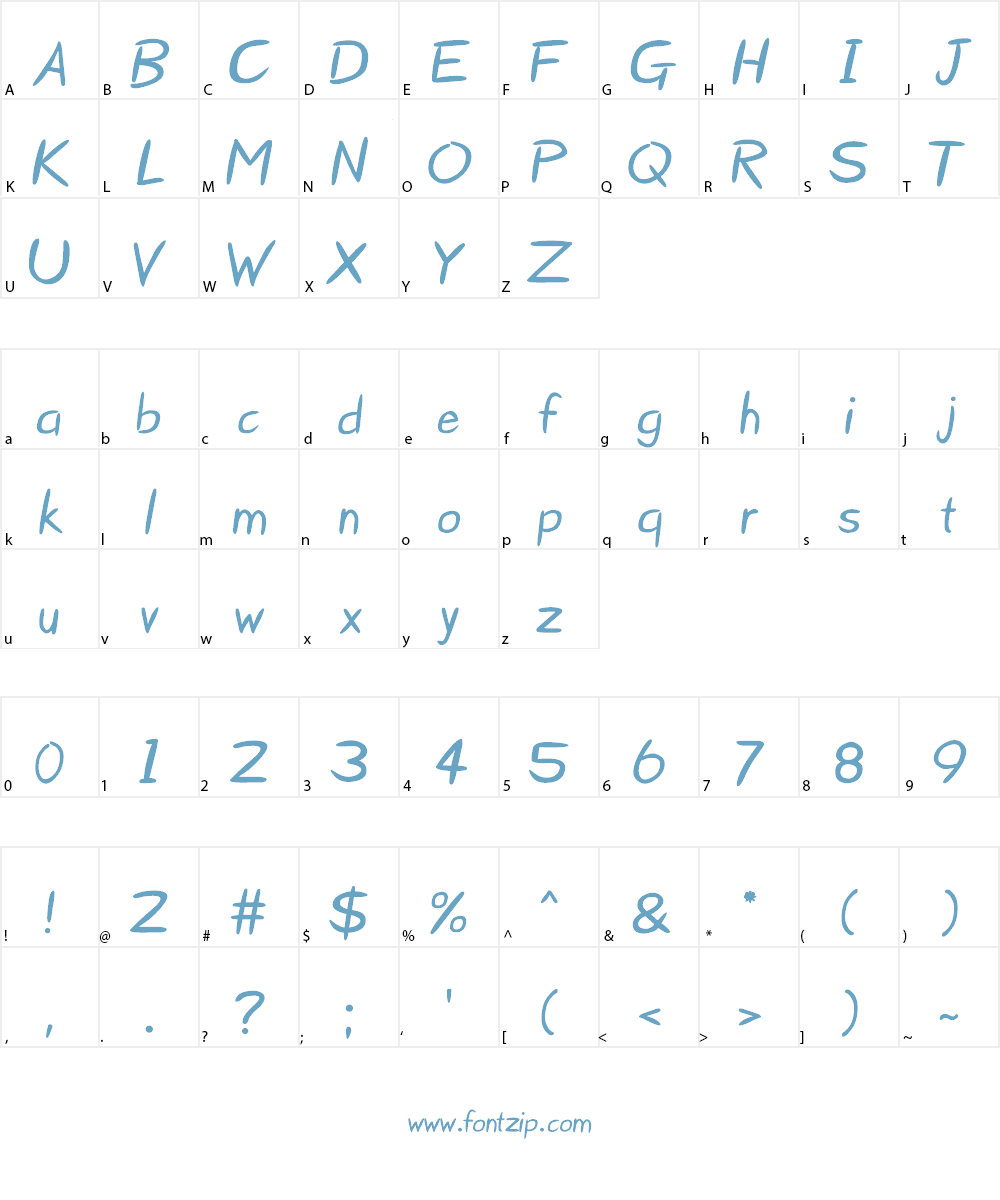 Starzy Darzy lowercase letters Font Character